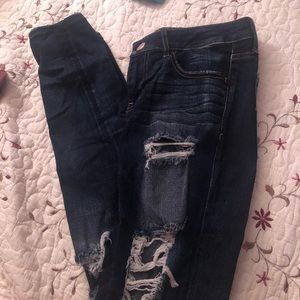 AEO low rise distressed jean